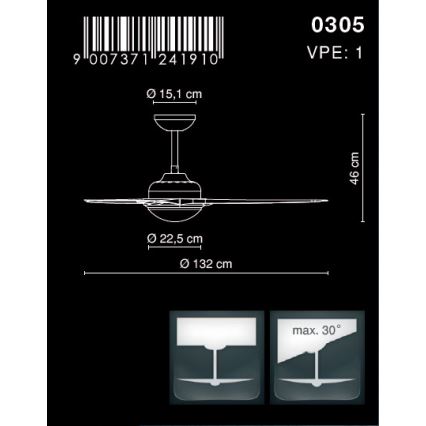 GLOBO - Laeventilaator 2xE14/40W/230V