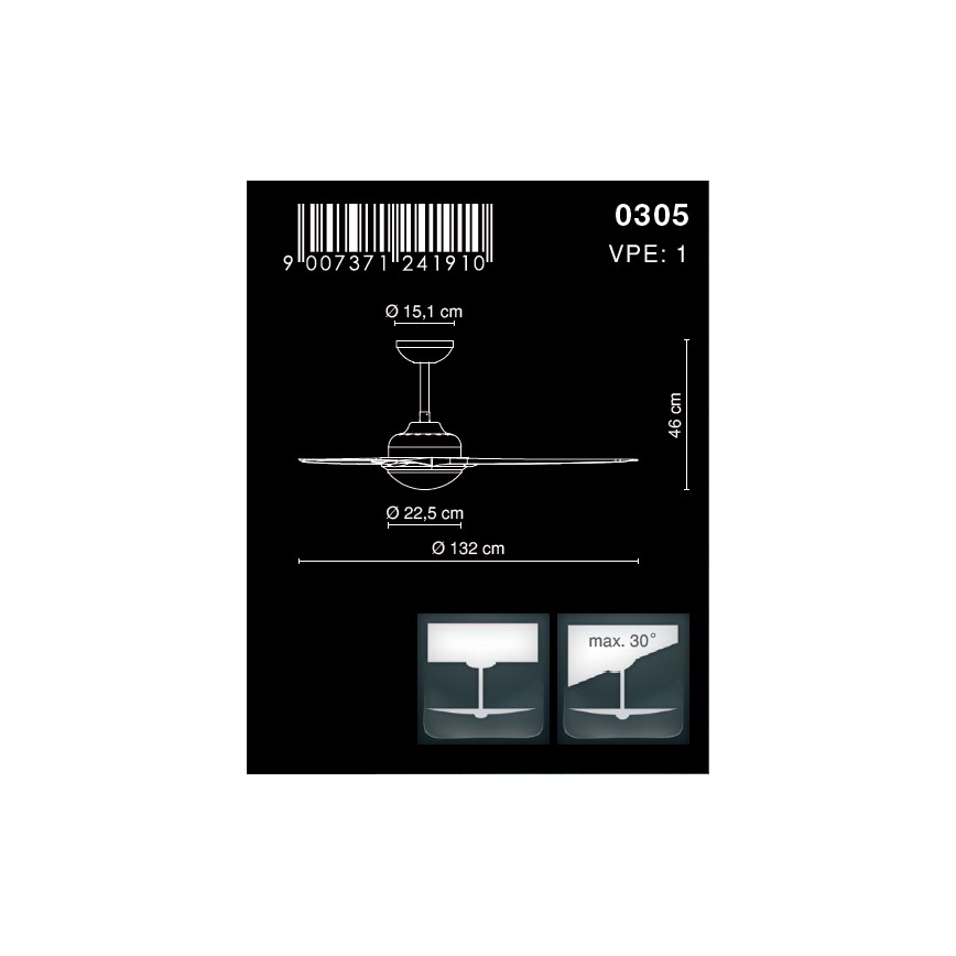 GLOBO - Laeventilaator 2xE14/40W/230V