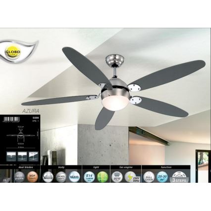 Globo 0308 - laeventilaator AZURA 1xE14/60W/230V