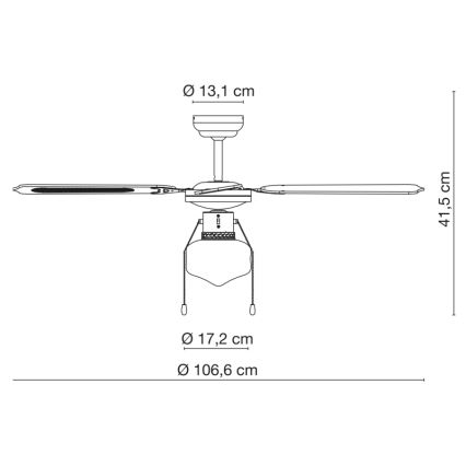 Globo - Laeventilaator 1xE27/60W/230V