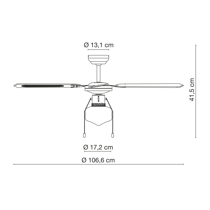 Globo 0309CSW - laeventilaator CHAMPION 1xE27/60W/230V
