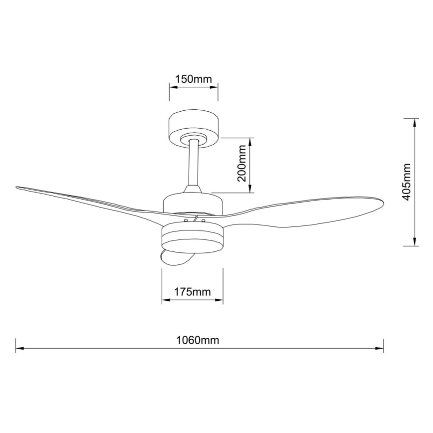Globo - LED Hämardatav laeventilaator LED/20W/230V 2700-6500K + kaugjuhtimispult
