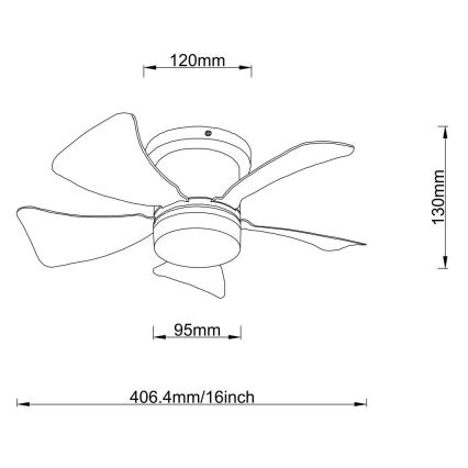 Globo - LED Hämardatav laeventilaator LED/10W/230V 3000-6500K hall + kaugjuhtimispult