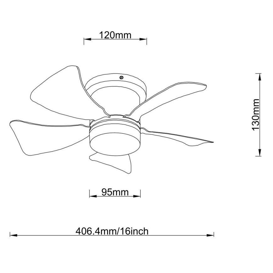 Globo - LED Hämardatav laeventilaator LED/10W/230V 3000-6500K hall + kaugjuhtimispult