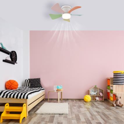 Globo - LED hämardatav laeventilaator LED/10W/230V 3000-6500K mitmevärviline + kaugjuhtimispult