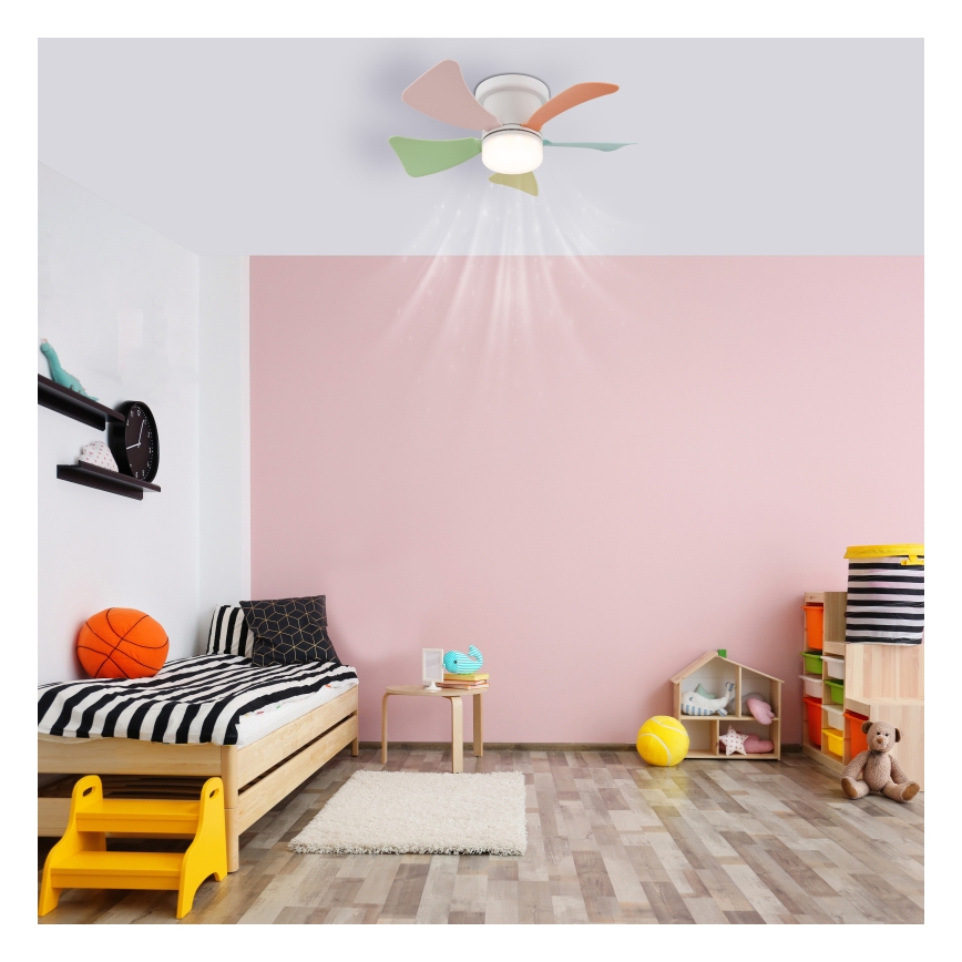 Globo - LED hämardatav laeventilaator LED/10W/230V 3000-6500K mitmevärviline + kaugjuhtimispult