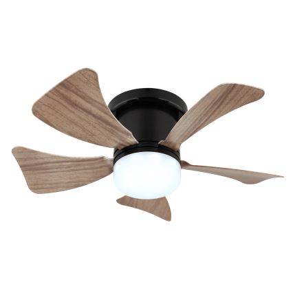 Globo - LED Hämardatav laeventilaator LED/10W/230V 3000-6500K pruun + kaugjuhtimispult
