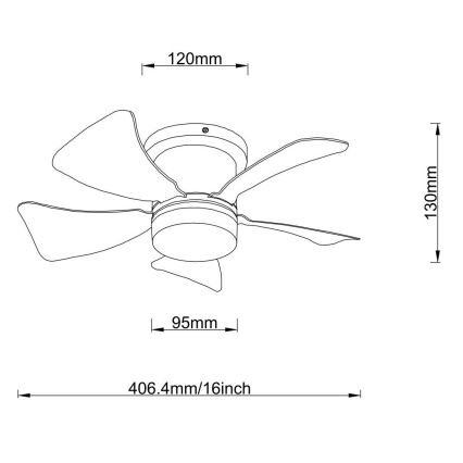 Globo - LED Hämardatav laeventilaator LED/10W/230V 3000-6500K pruun + kaugjuhtimispult