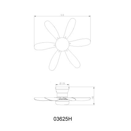 Globo - hämardatav LED-laeventilaator LED/5W/230V 2700-6500K pruun + kaugjuhtimispult