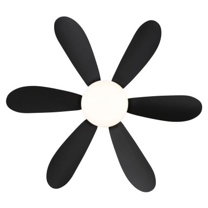 Globo - LED hämardatav laeventilaator LED/5W/230V 2700-6500K must + kaugjuhtimispult