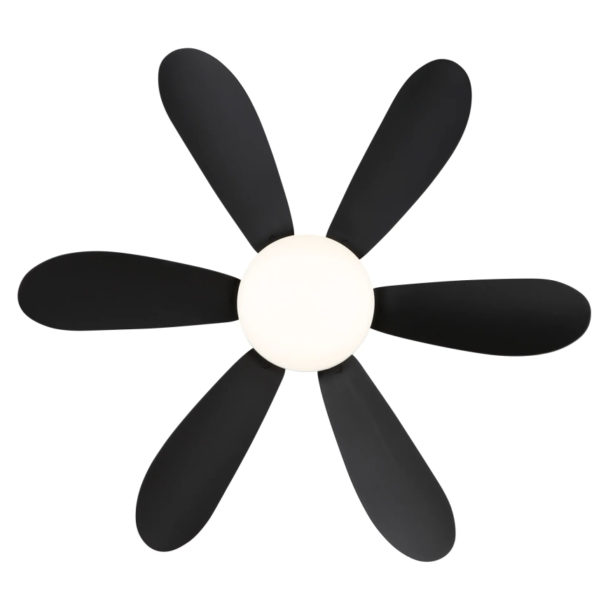 Globo - LED hämardatav laeventilaator LED/5W/230V 2700-6500K must + kaugjuhtimispult