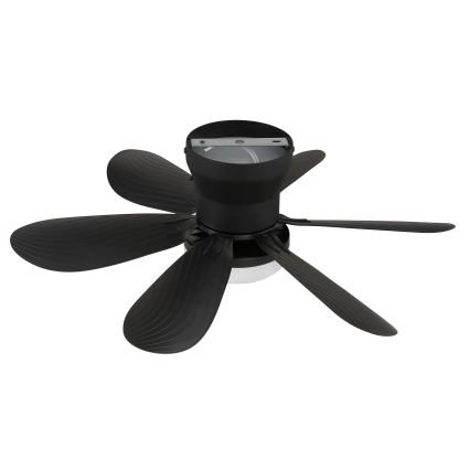 Globo - LED hämardatav laeventilaator LED/5W/230V 2700-6500K must + kaugjuhtimispult
