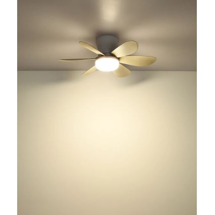 Globo - hämardatav LED-laeventilaator LED/5W/230V 2700-6500K beež + kaugjuhtimispult