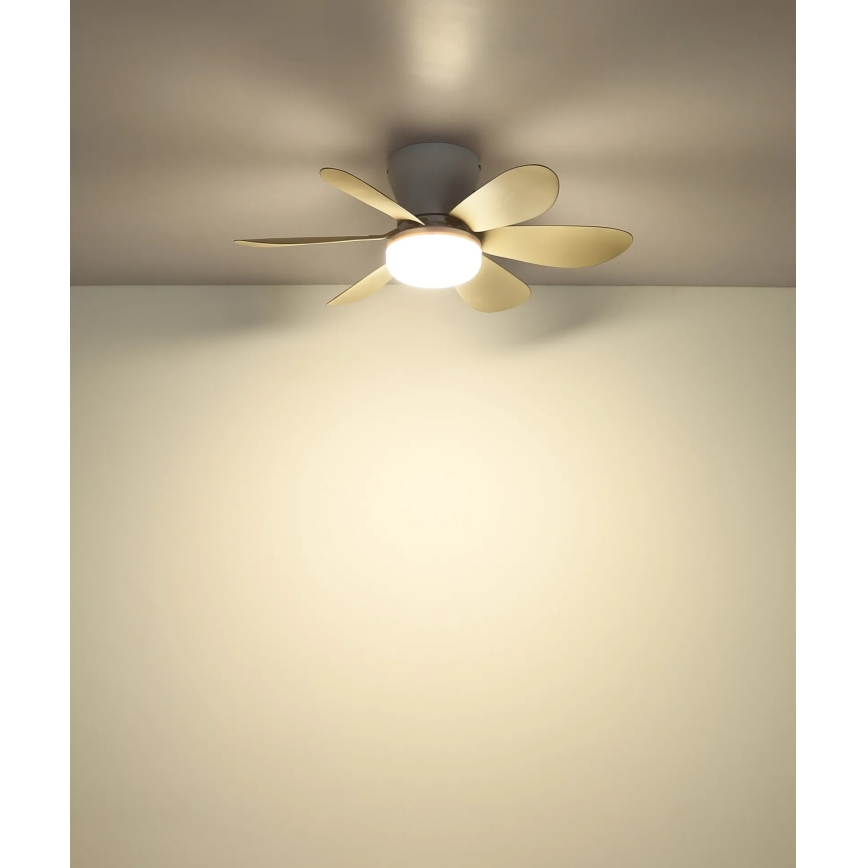 Globo - hämardatav LED-laeventilaator LED/5W/230V 2700-6500K beež + kaugjuhtimispult