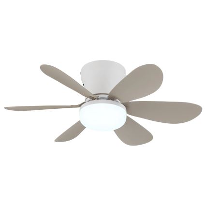 Globo - hämardatav LED-laeventilaator LED/5W/230V 2700-6500K beež + kaugjuhtimispult