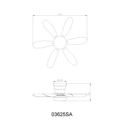 Globo - hämardatav LED-laeventilaator LED/5W/230V 2700-6500K beež + kaugjuhtimispult