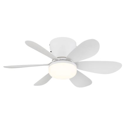 Globo - LED hämardatav laeventilaator LED/5W/230V 2700-6500K valge + kaugjuhtimispult