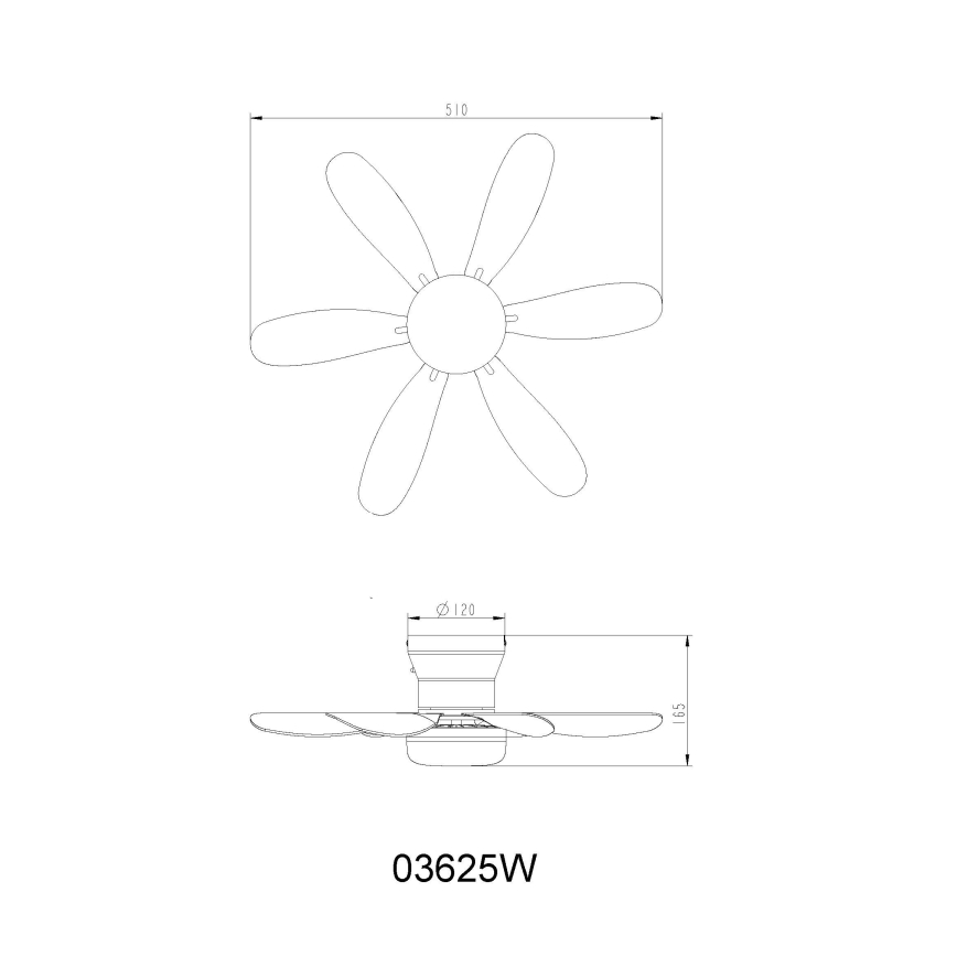Globo - LED hämardatav laeventilaator LED/5W/230V 2700-6500K valge + kaugjuhtimispult