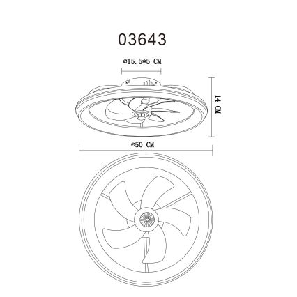 Globo - LED Hämardatav laeventilaator LED/40W/230V 3000-6500K + kaugjuhtimispult
