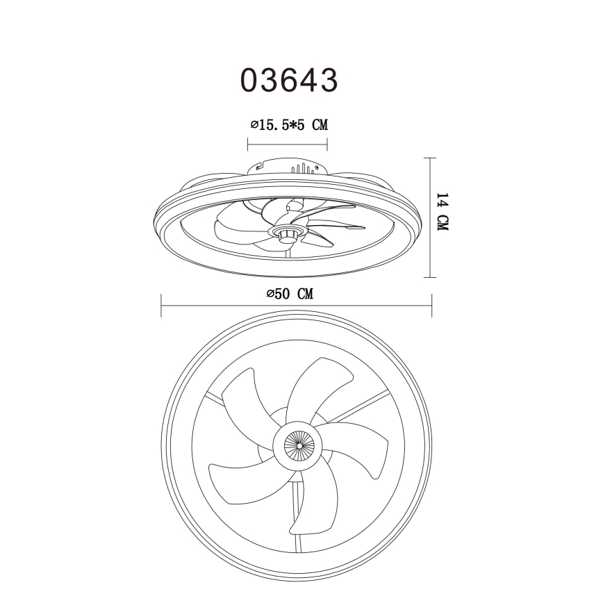 Globo - LED Hämardatav laeventilaator LED/40W/230V 3000-6500K + kaugjuhtimispult