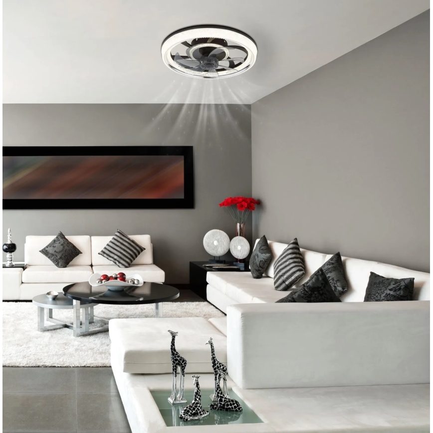 Globo - LED Hämardatav laeventilaator LED/30W/230V 2700-6000K + kaugjuhtimispult