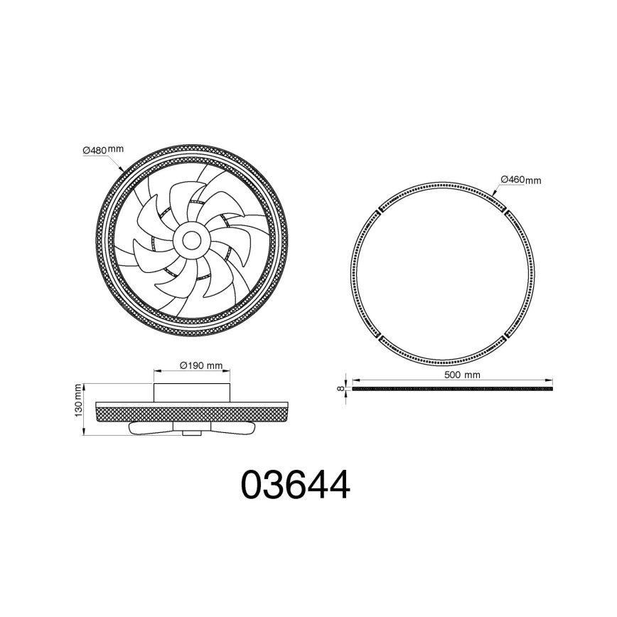 Globo - LED Hämardatav laeventilaator LED/30W/230V 2700-6000K + kaugjuhtimispult