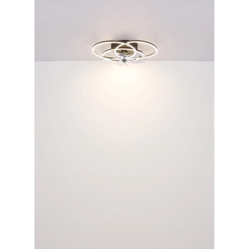 Globo - LED-hämardatav laeventilaator LED/40W/230V 3000-6500K must + kaugjuhtimispult