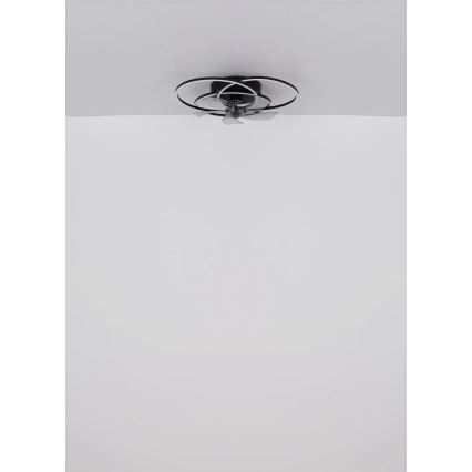 Globo - LED-hämardatav laeventilaator LED/40W/230V 3000-6500K must + kaugjuhtimispult