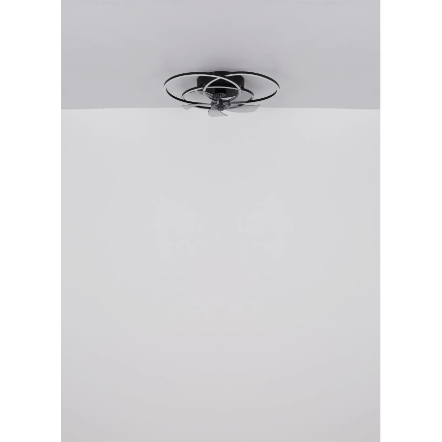 Globo - LED-hämardatav laeventilaator LED/40W/230V 3000-6500K must + kaugjuhtimispult