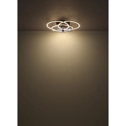 Globo - LED-hämardatav laeventilaator LED/40W/230V 3000-6500K must + kaugjuhtimispult