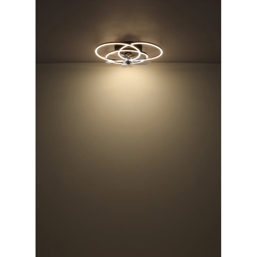 Globo - LED-hämardatav laeventilaator LED/40W/230V 3000-6500K must + kaugjuhtimispult