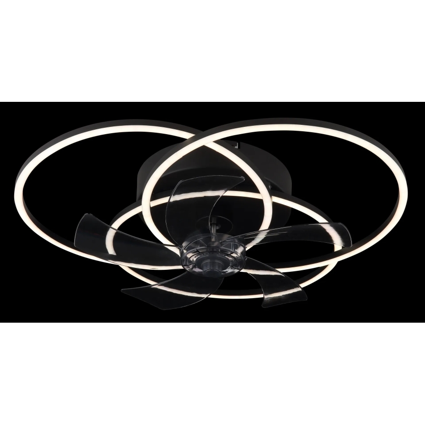 Globo - LED-hämardatav laeventilaator LED/40W/230V 3000-6500K must + kaugjuhtimispult