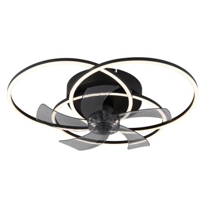 Globo - LED-hämardatav laeventilaator LED/40W/230V 3000-6500K must + kaugjuhtimispult