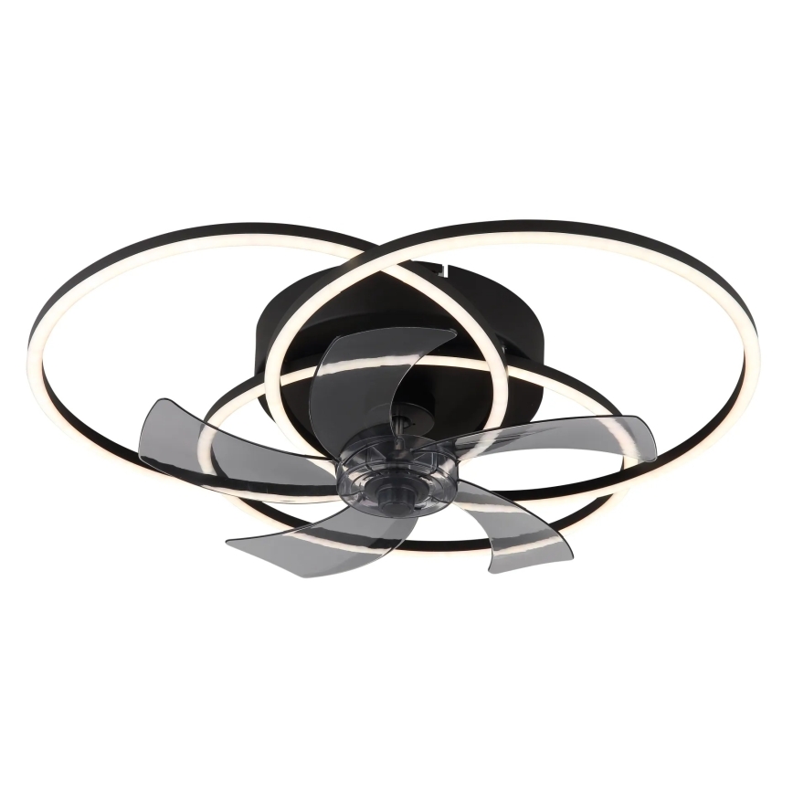 Globo - LED-hämardatav laeventilaator LED/40W/230V 3000-6500K must + kaugjuhtimispult
