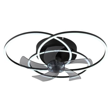 Globo - LED-hämardatav laeventilaator LED/40W/230V 3000-6500K must + kaugjuhtimispult