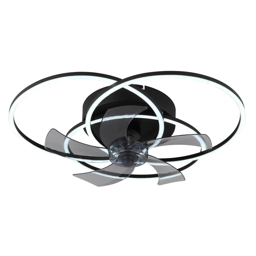 Globo - LED-hämardatav laeventilaator LED/40W/230V 3000-6500K must + kaugjuhtimispult