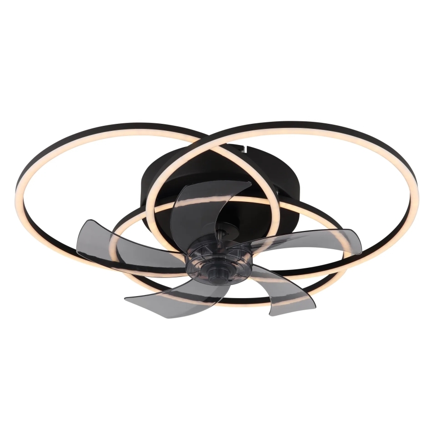 Globo - LED-hämardatav laeventilaator LED/40W/230V 3000-6500K must + kaugjuhtimispult