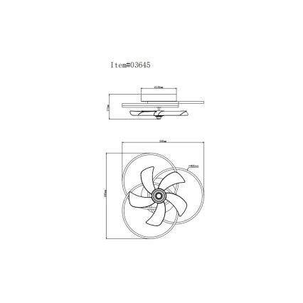 Globo - LED-hämardatav laeventilaator LED/40W/230V 3000-6500K must + kaugjuhtimispult