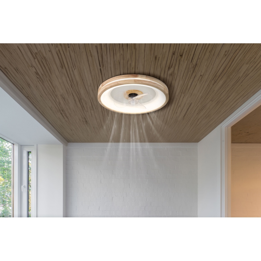 Globo - LED Hämardatav laeventilaator valgustiga LED/30W/230V 2700-6500K pruun + kaugjuhtimispult