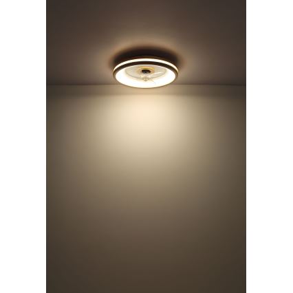 Globo - LED Hämardatav laeventilaator valgustiga LED/30W/230V 2700-6500K pruun + kaugjuhtimispult