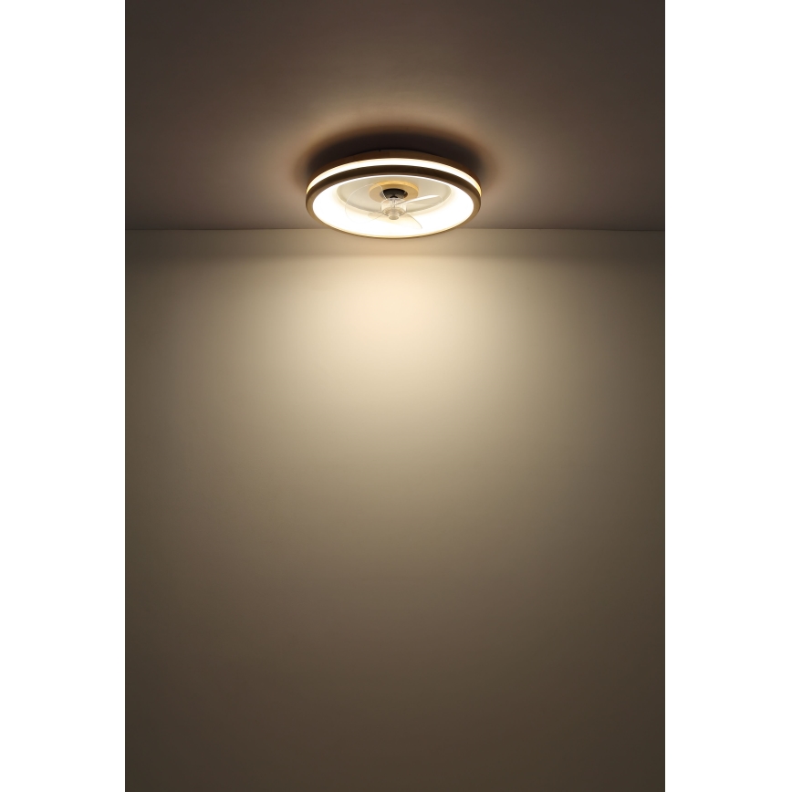 Globo - LED Hämardatav laeventilaator valgustiga LED/30W/230V 2700-6500K pruun + kaugjuhtimispult