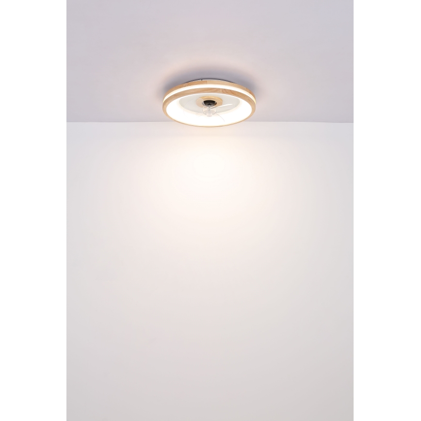 Globo - LED Hämardatav laeventilaator valgustiga LED/30W/230V 2700-6500K pruun + kaugjuhtimispult