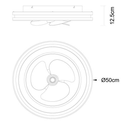 Globo - LED Hämardatav laeventilaator valgustiga LED/30W/230V 2700-6500K pruun + kaugjuhtimispult