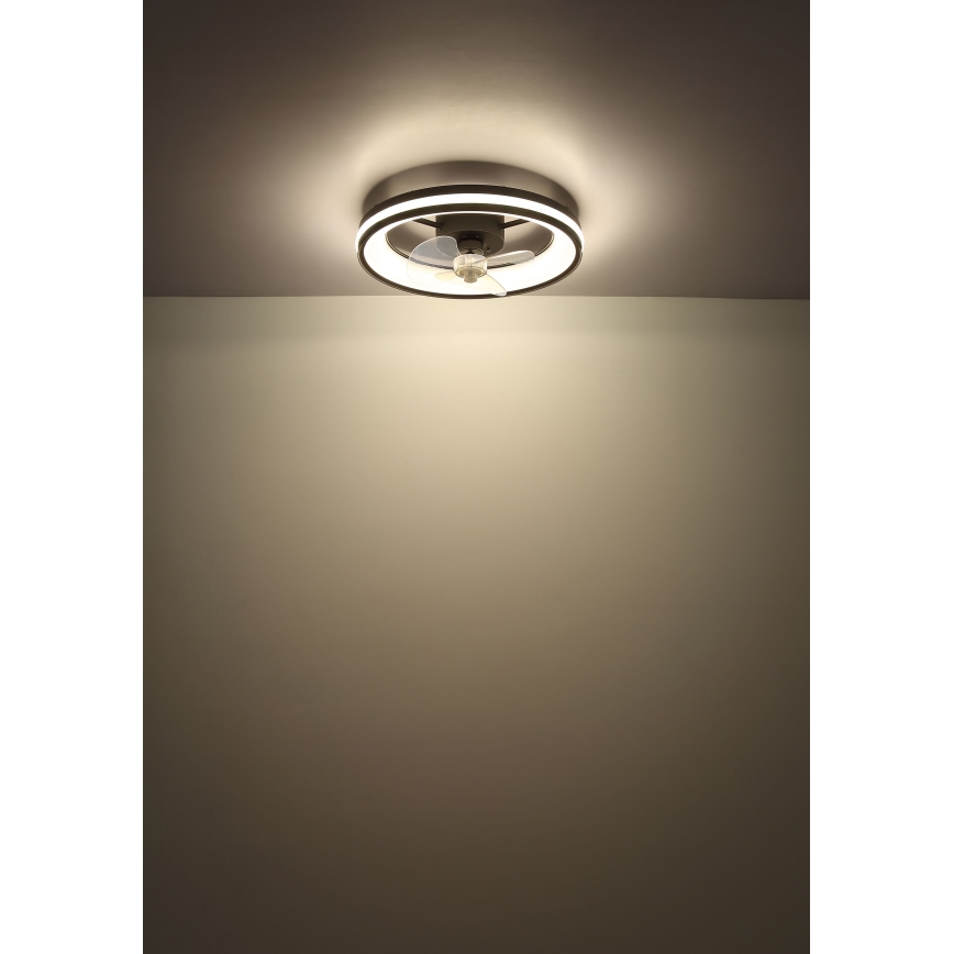 Globo - LED Hämardatav laeventilaator valgustiga LED/30W/230V 2700-6500K must + kaugjuhtimispult