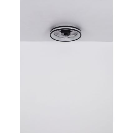 Globo - LED Hämardatav laeventilaator valgustiga LED/30W/230V 2700-6500K must + kaugjuhtimispult