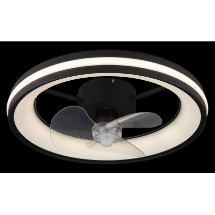 Globo - LED Hämardatav laeventilaator valgustiga LED/30W/230V 2700-6500K must + kaugjuhtimispult