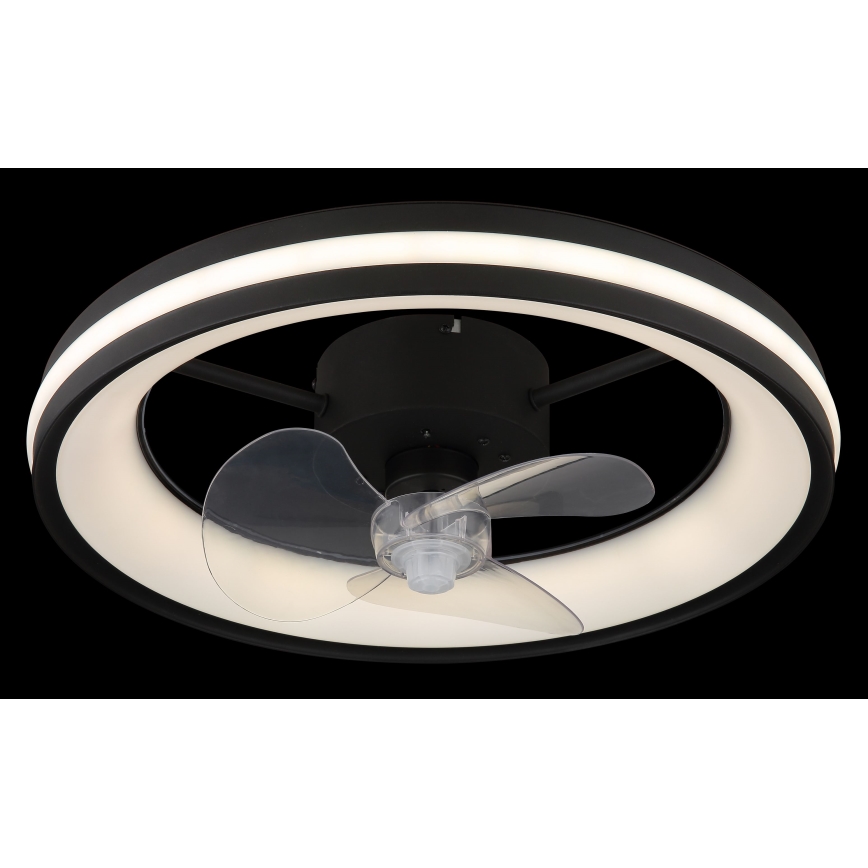 Globo - LED Hämardatav laeventilaator valgustiga LED/30W/230V 2700-6500K must + kaugjuhtimispult