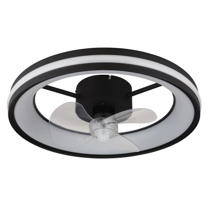 Globo - LED Hämardatav laeventilaator valgustiga LED/30W/230V 2700-6500K must + kaugjuhtimispult