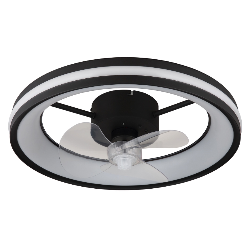 Globo - LED Hämardatav laeventilaator valgustiga LED/30W/230V 2700-6500K must + kaugjuhtimispult
