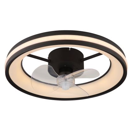 Globo - LED Hämardatav laeventilaator valgustiga LED/30W/230V 2700-6500K must + kaugjuhtimispult